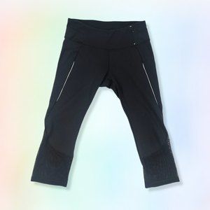 Calia Carrie Underwood M Women's Black Mesh‎ Inset Pocket Cropped Leggings